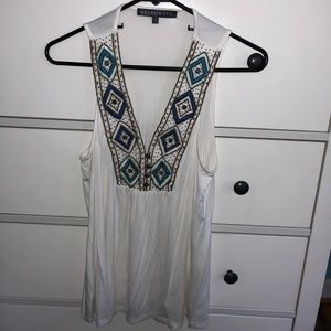 V-neck Tank Top with beads